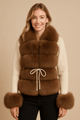 Luxurious Faux Fur Knit CardiganAzizaK