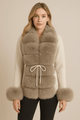 Luxurious Faux Fur Knit CardiganAzizaK