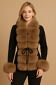 Luxurious Faux Fur Knit CardiganAzizaK