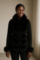 Luxurious Faux Fur Knit CardiganAzizaK