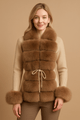 Luxurious Faux Fur Knit CardiganAzizaK