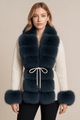 Luxurious Faux Fur Knit CardiganAzizaK