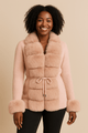 Luxurious Faux Fur Knit CardiganAzizaK