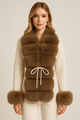 Luxurious Faux Fur Knit CardiganAzizaK