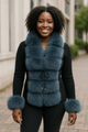 Luxurious Faux Fur Knit CardiganAzizaK