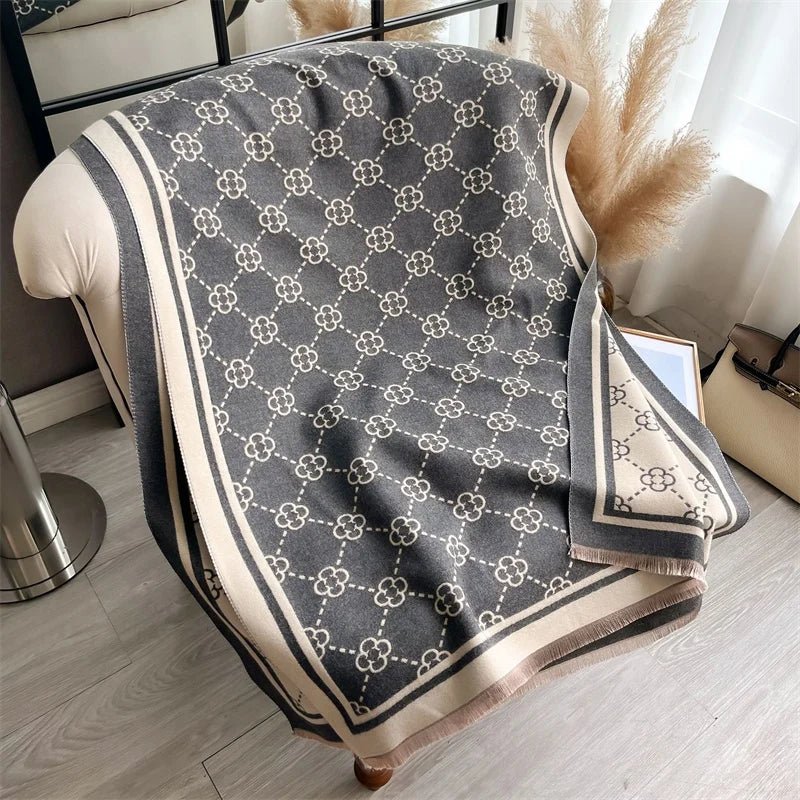 Luxury Cashmere Plaid ScarfAzizaK