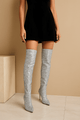 Luxury Gradient Sequin Thigh - High BootsAzizaK