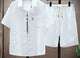 Men’s Vintage Summer Set – Short Sleeve Shirt & ShortsAzizaK