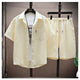 Men’s Vintage Summer Set – Short Sleeve Shirt & ShortsAzizaK