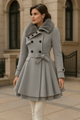 Mid - length, double - breasted, thick trench coatAzizaK