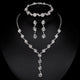 Necklace Earrings Bracelet Silver ColorAzizaK