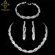 Necklace Earrings Bracelet Silver ColorAzizaK