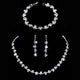 Necklace Earrings Bracelet Silver ColorAzizaK