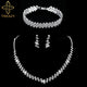 Necklace Earrings Bracelet Silver ColorAzizaK