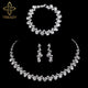 Necklace Earrings Bracelet Silver ColorAzizaK