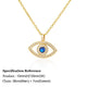 Necklace with Turkish eye pendant in stainless steel gold colorAzizaK