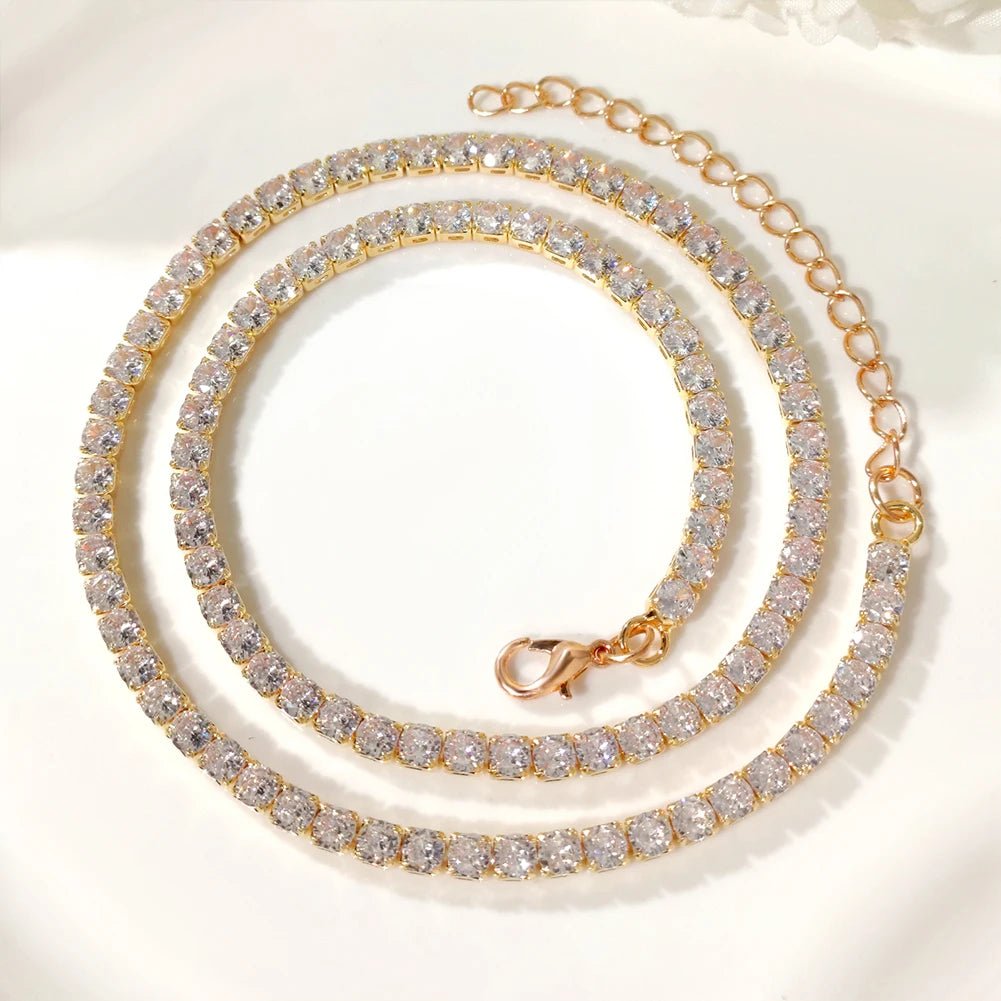 New Cursive Letters Cubic Zirconia Chain Intial Name Necklace Hip Hop Jewelry Gold Silver Color CZ 26 Alphabet Pendant NecklacesAzizaK