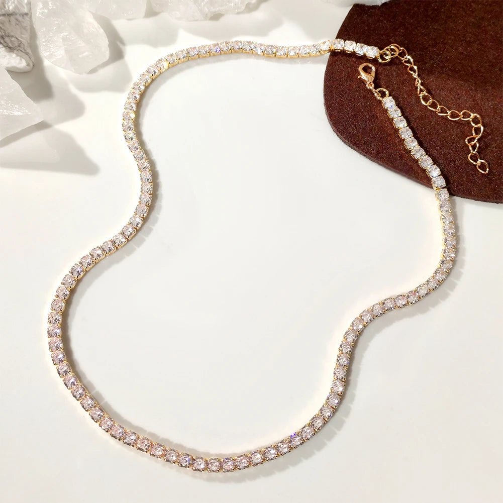 New Cursive Letters Cubic Zirconia Chain Intial Name Necklace Hip Hop Jewelry Gold Silver Color CZ 26 Alphabet Pendant NecklacesAzizaK