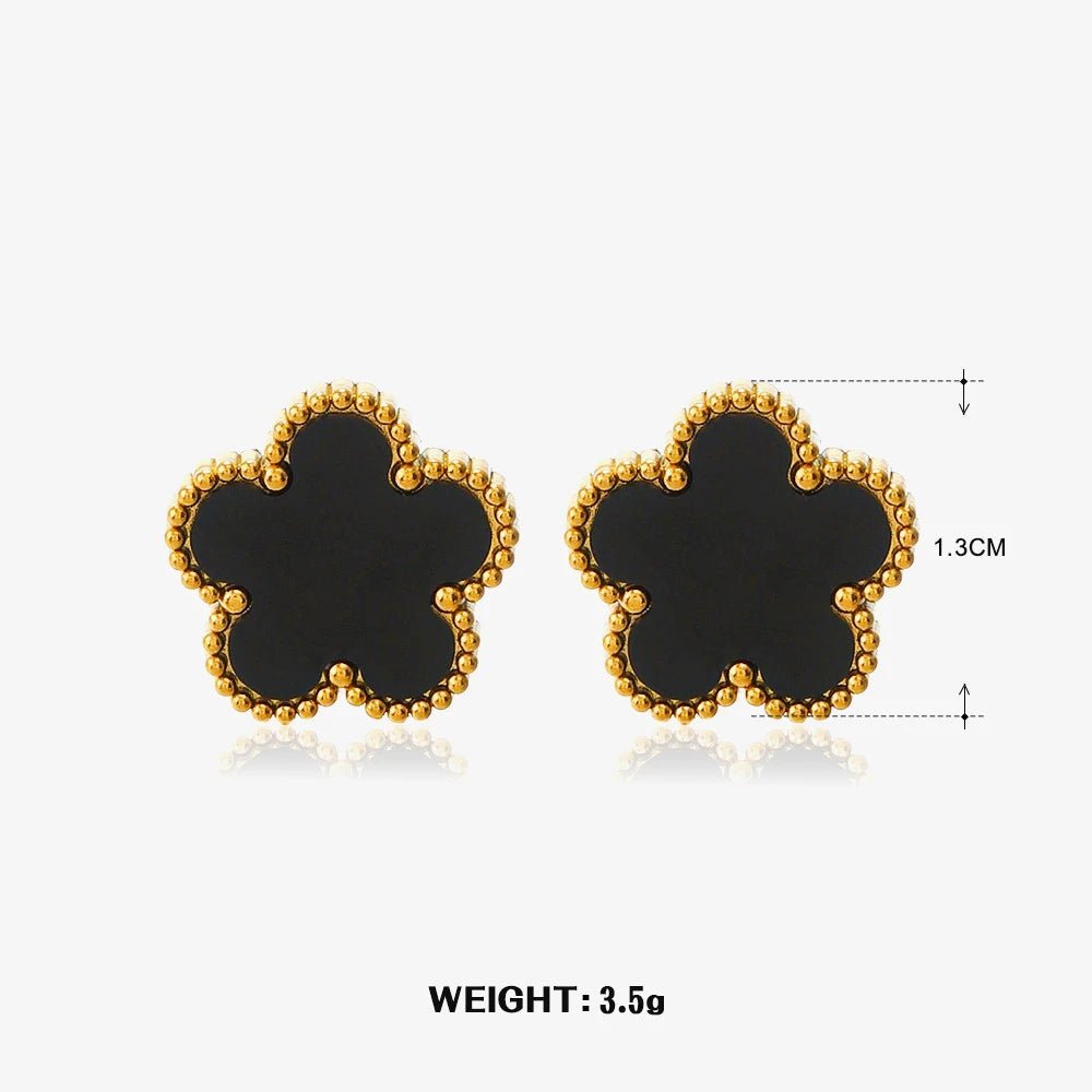 New Hot Selling Multicolour Lucky Five Leaf Flower Pendant Necklace Bracelet Set for Women Gift Trendy Jewelry Paty Jewelry SetsAzizaK