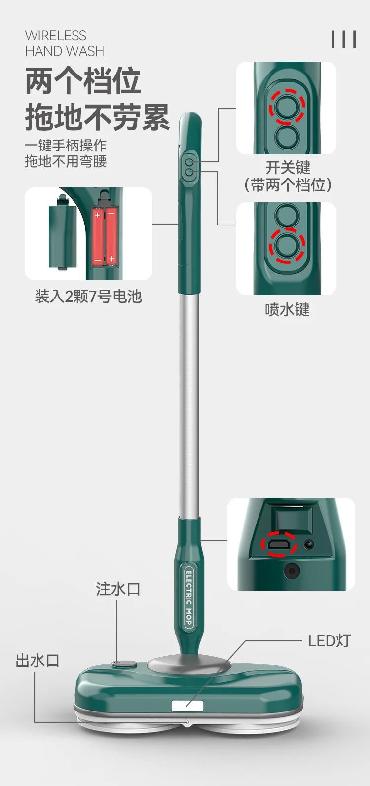 New Multifunctional Cordless Electric Upright Broom Cleaning MachineAzizaK