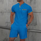 🌞 New Summer Waffle Set – Solid Color Zip - Up Lapel Top & Shorts (2 - Piece)AzizaK