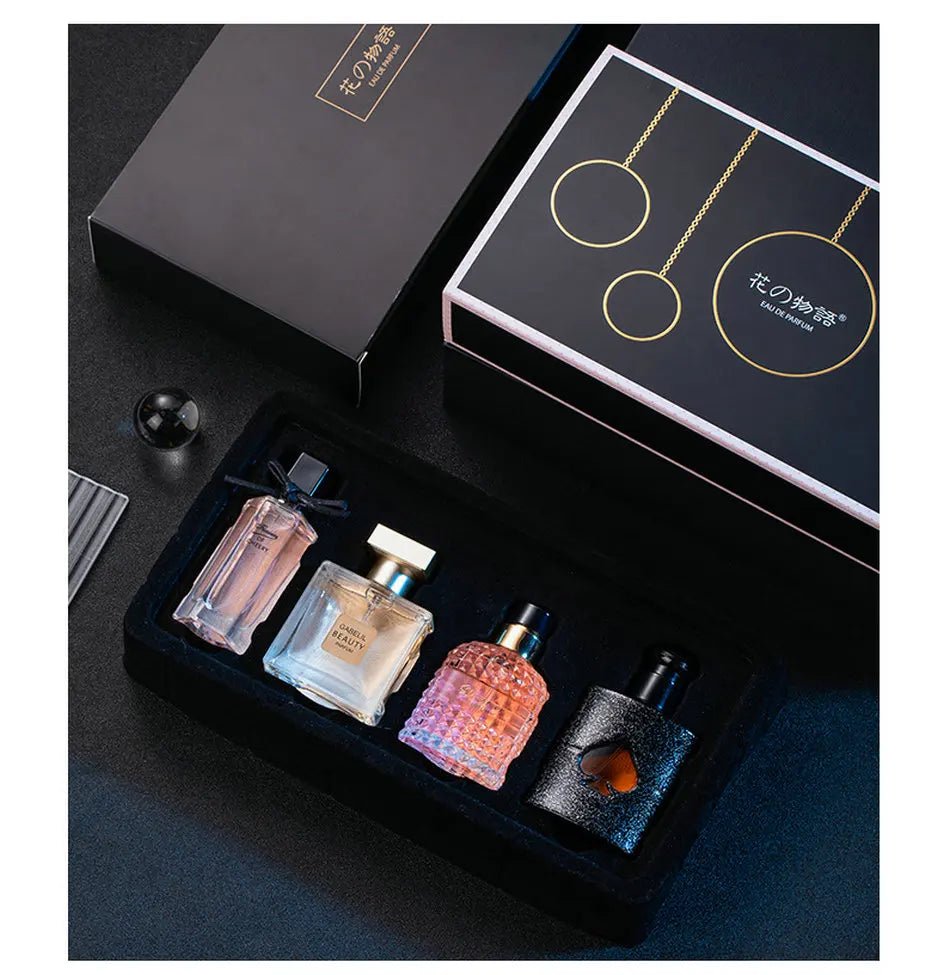 Original Perfume Gift Set 105ml, Four - Piece Set, Fresh and Long - Lasting Fragrance, Eau de Parfum, Plant Floral Fragrance, Fresh FragranceAzizaK