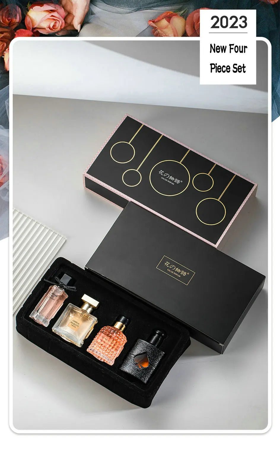 Original Perfume Gift Set 105ml, Four - Piece Set, Fresh and Long - Lasting Fragrance, Eau de Parfum, Plant Floral Fragrance, Fresh FragranceAzizaK