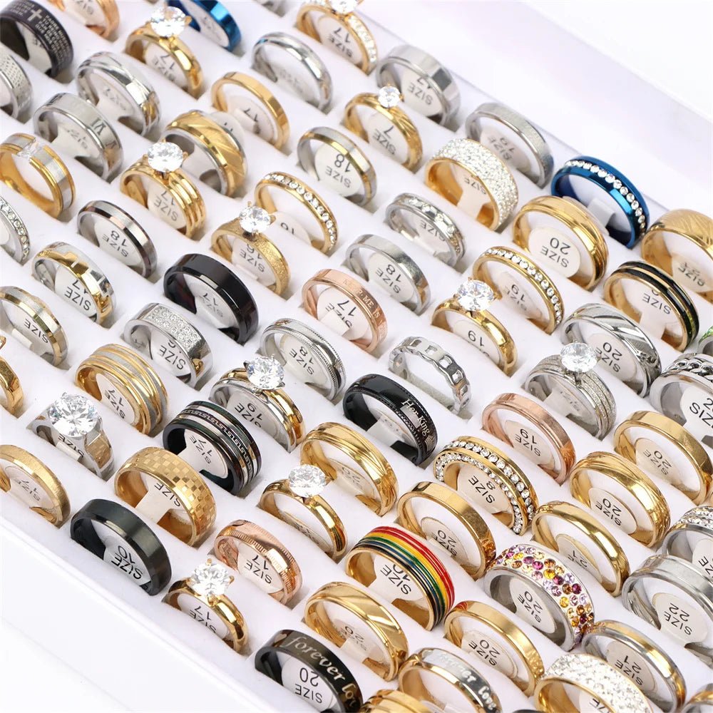 Pack of 20 classic stainless steel ringsAzizaK