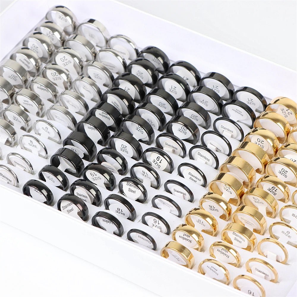 Pack of 20 classic stainless steel ringsAzizaK