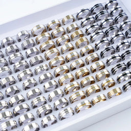 Pack of 20 classic stainless steel ringsAzizaK