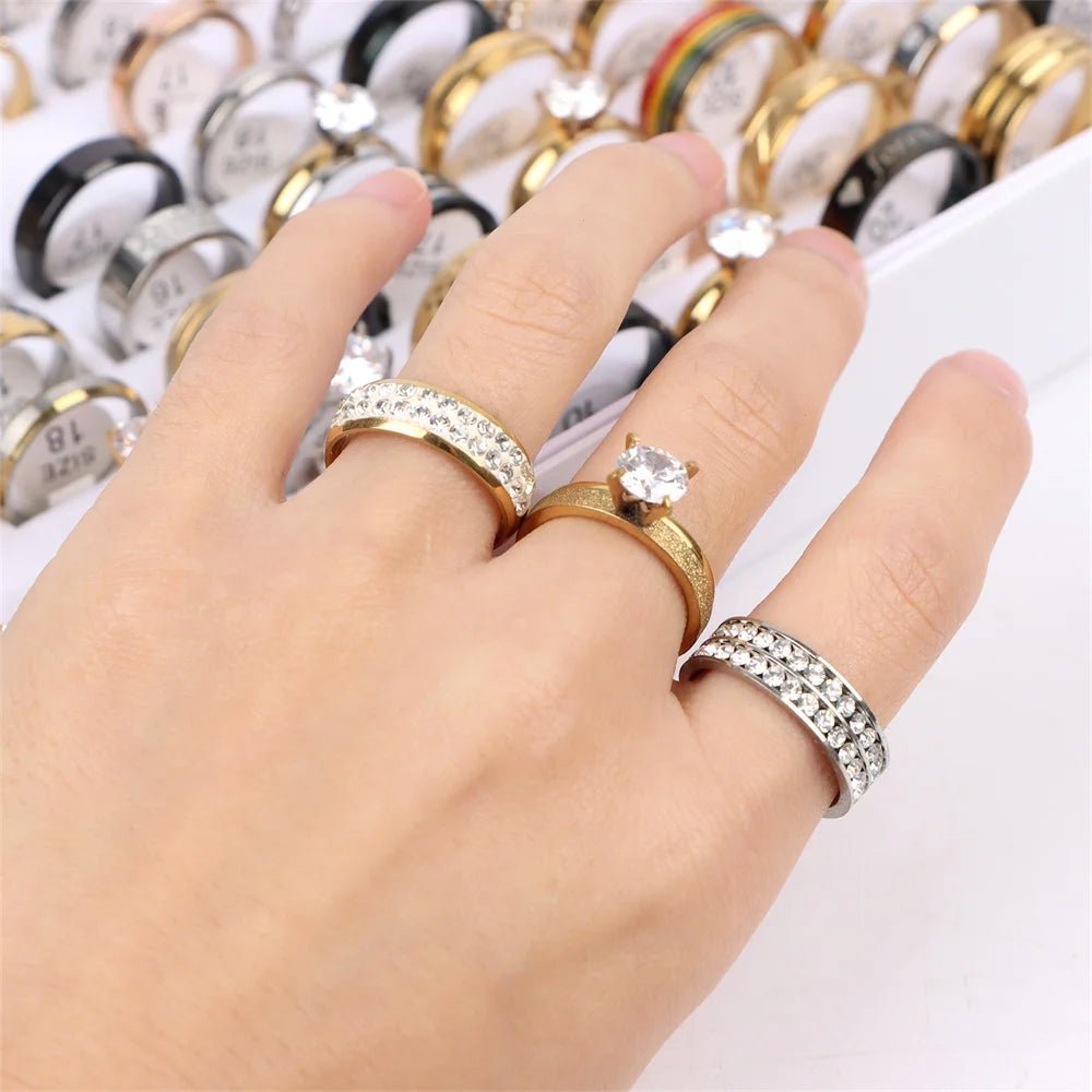 Pack of 20 classic stainless steel ringsAzizaK