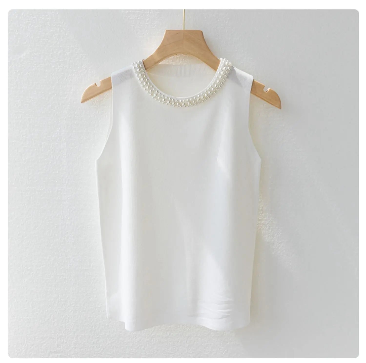 Pearl Collar Tank TopAzizaK