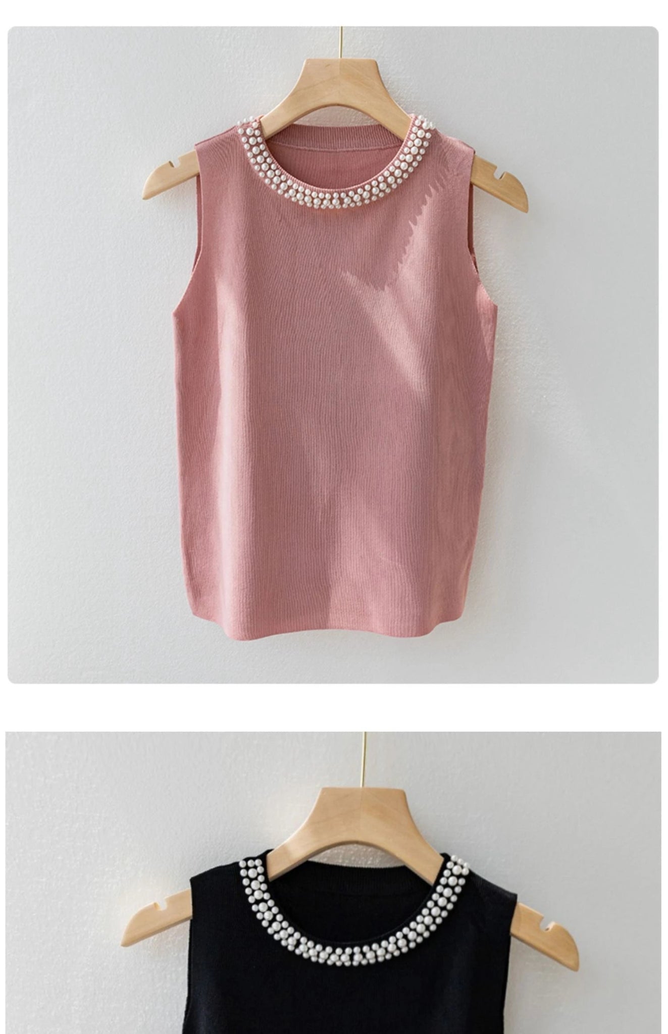 Pearl Collar Tank TopAzizaK