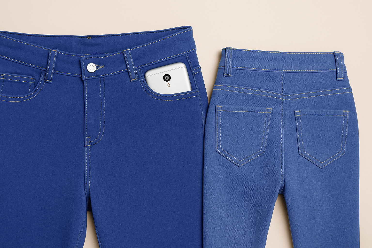 Pencil cut denim pantsAzizaK