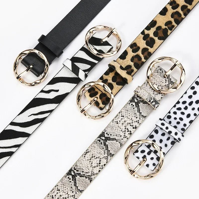 Personalized Leopard and Snake Pattern BeltAzizaK