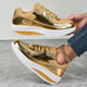 Platform Glitter Sneakers – Women’s Shiny Lace - Up TrainersAzizaK