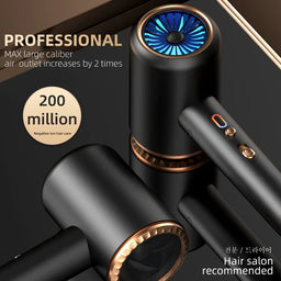 Professional Hair Dryer Hot Cold Wind Air Brush Hairdryer Negative Lonic Blow Dryer Strong PowerDryer Salon Tool 2400W 3th GearAzizaK