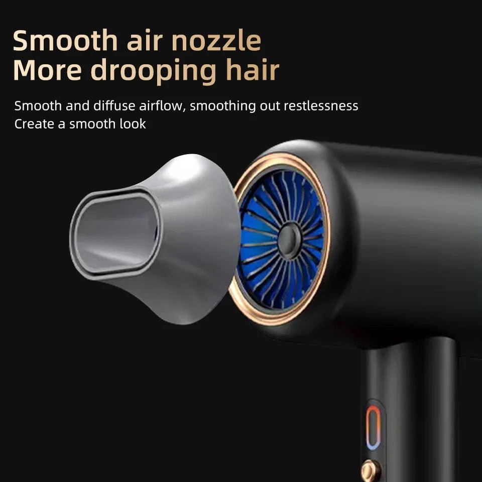 Professional Hair Dryer Hot Cold Wind Air Brush Hairdryer Negative Lonic Blow Dryer Strong PowerDryer Salon Tool 2400W 3th GearAzizaK