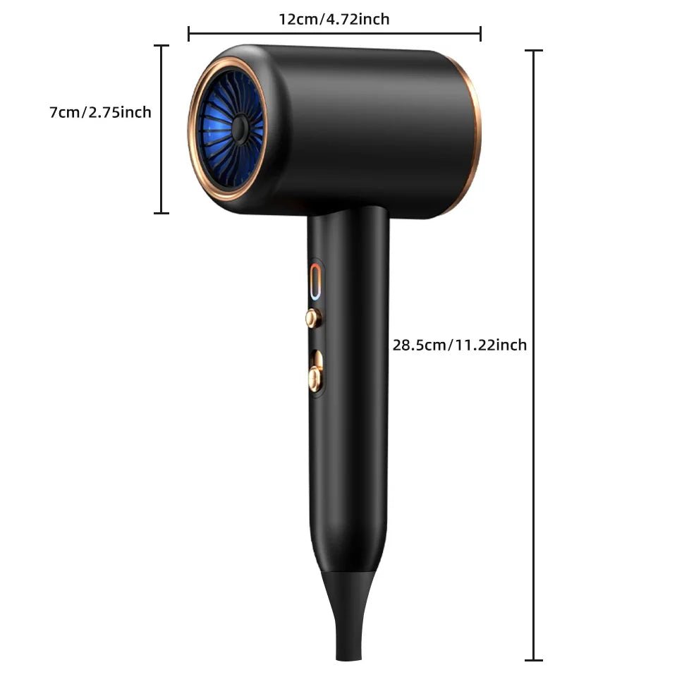 Professional Hair Dryer Hot Cold Wind Air Brush Hairdryer Negative Lonic Blow Dryer Strong PowerDryer Salon Tool 2400W 3th GearAzizaK