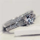 Qualities Elegant Rose Gold Silve Colors Rings for Women Trendy Metal Inlaid White ZicronAzizaK