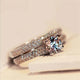 Qualities Elegant Rose Gold Silve Colors Rings for Women Trendy Metal Inlaid White ZicronAzizaK