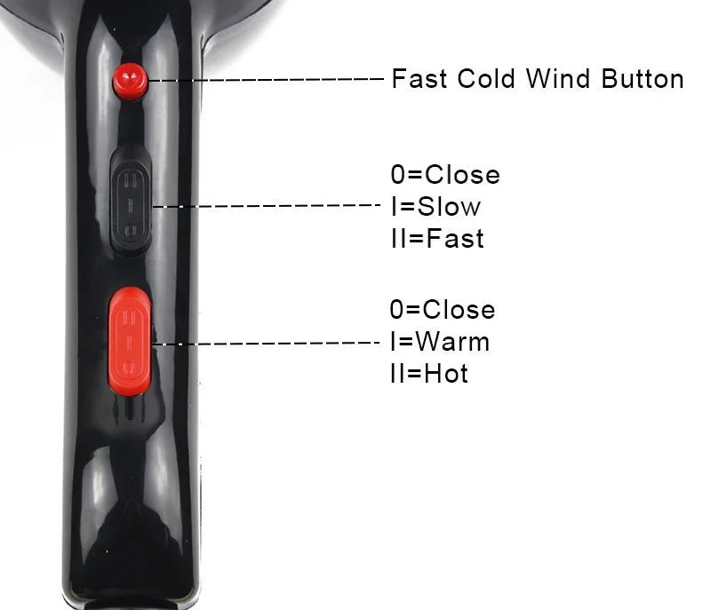 Real 2200W Professional Powerful Hair Dryer Fast Heating Hot And Cold Adjustment Ionic Air Blow Dryer For Hair Salon UseAzizaK