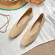 Retro Square Toe Flats – Women’s Low Heel Slip - OnsAzizaK