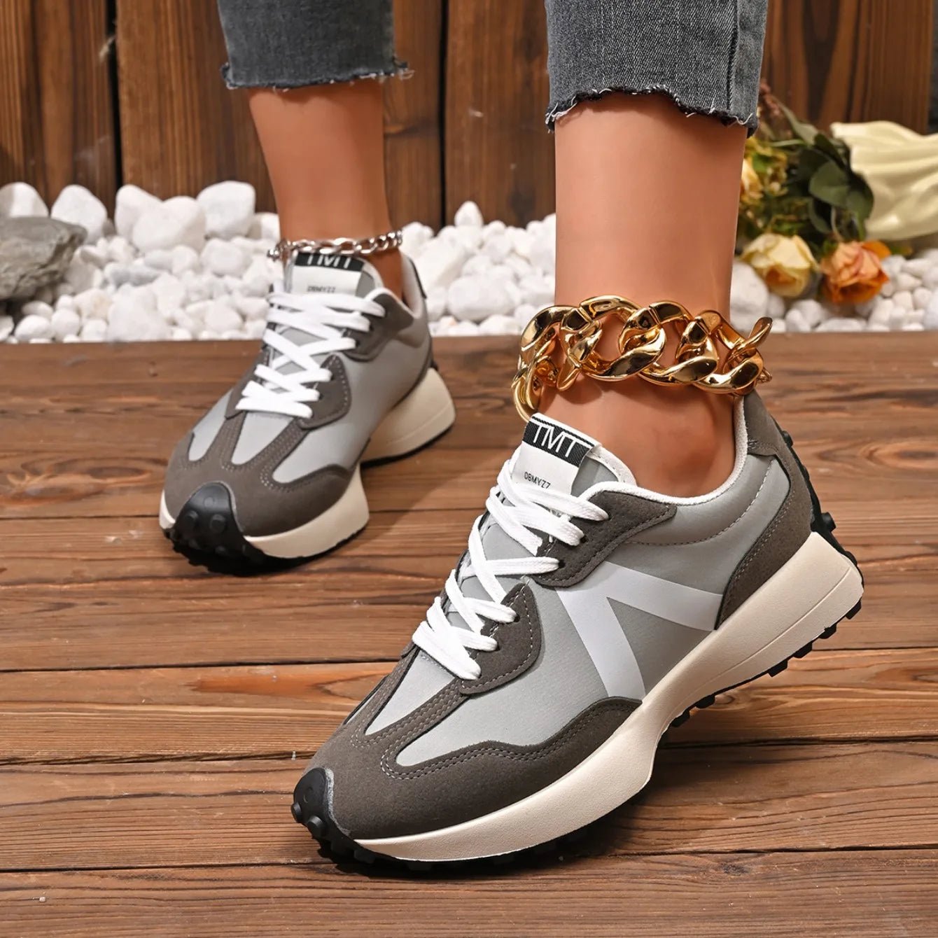 Retro Style Sneakers – Chunky Casual TrainersAzizaK