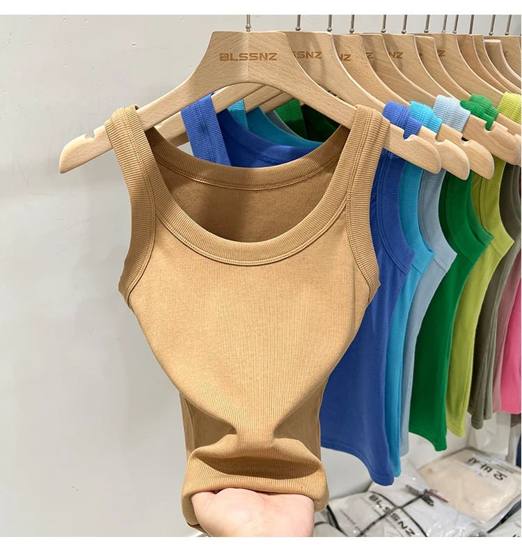Ribbed Solid Tank TopAzizaK