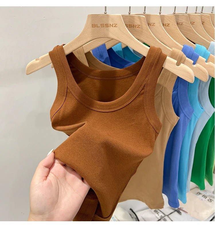 Ribbed Solid Tank TopAzizaK