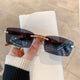 Rimless Square Sunglasses Retro Designer Gold Leopard Style LensesAzizaK