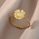 ring fashion single color geometric goldAzizaK