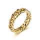 Rings Chain Link Design Stainless Steel Black Gold SilverAzizaK