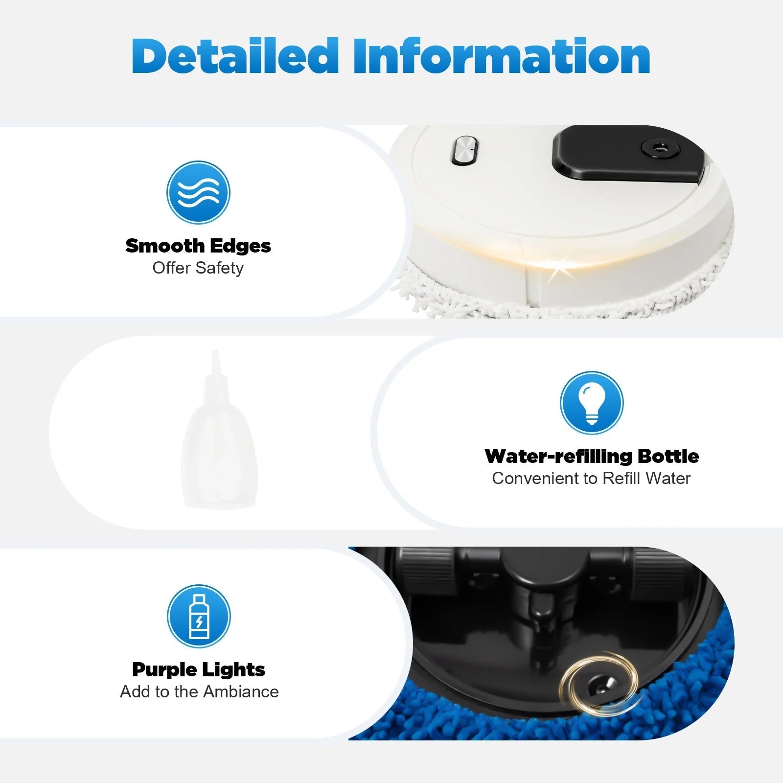 Robot Cleaner Floor Mopping Sweeping Machine 3 In 1 Smart Dust Auto Sweeper USBAzizaK